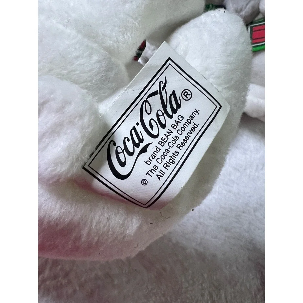 Coca-Cola Polar Bear Plush Set Christmas Holiday‎ Scarves Bean Bag 4-Piece